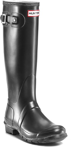 Hunter Womens Original Rain Boots - Black - Lyst