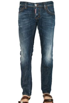 DSquared2 19cm Slim Fit Washed Denim Jeans - Lyst