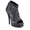 Elizabeth And James Miki Inner Sock Peeptoe Booties in Black - Lyst