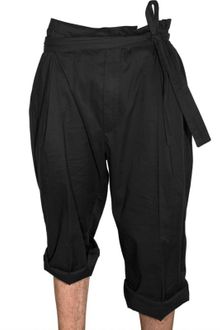 Kris Van Assche Cotton Baptist Belted Shorts - Lyst