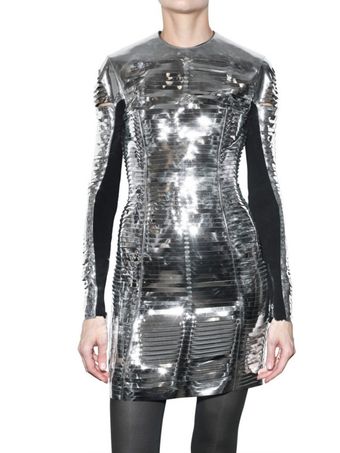 Gareth Pugh Metallic Slit Pvc Dress - Lyst