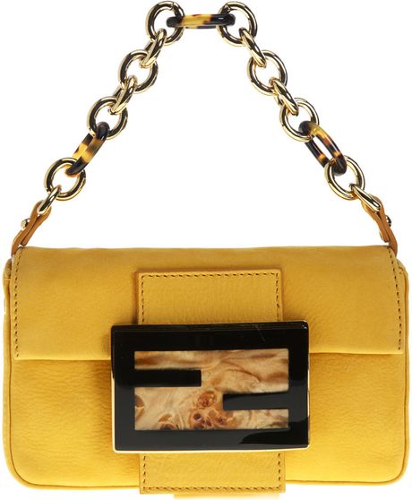 Fendi Savana Mini Mamma Bag in Yellow - Lyst