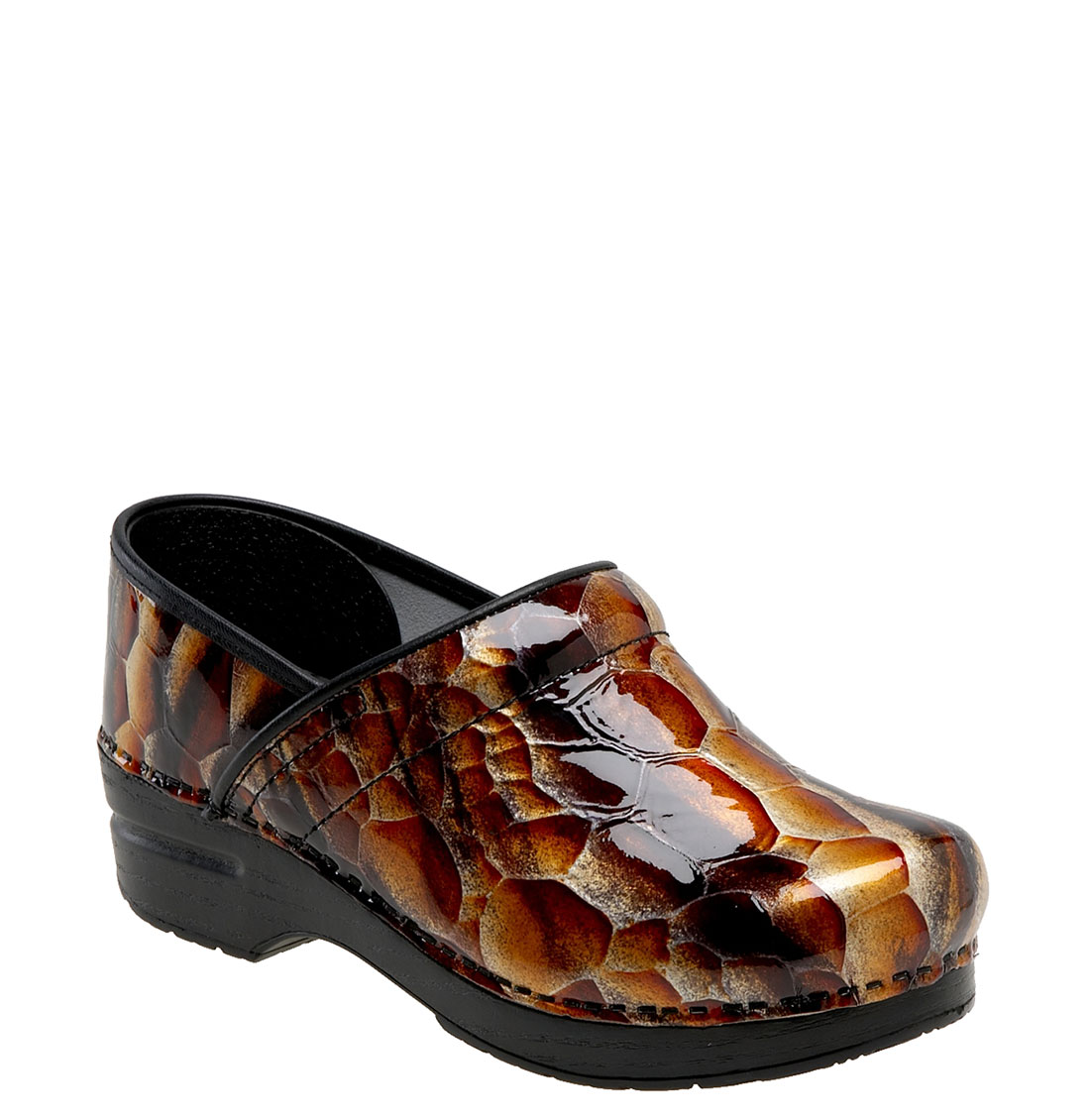 Dansko Professional Patent Leather Clog In Brown Tigers Eye Patent Lyst 0423