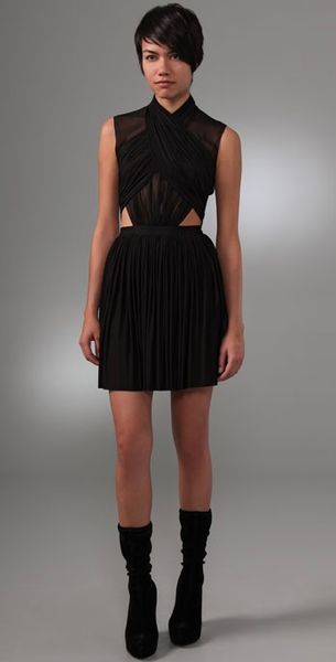 Alexander Wang Crossover Draped Dress - Lyst