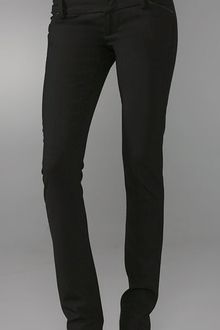 Alice + Olivia Olivia Slim Leg Pants with Wide Waistband - Lyst