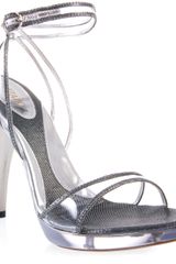 Azzaro Clear Plexi and Lurex Sandal