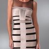 Bcbgmaxazria Stretch Satin Dress with Tulle in Gold (champagne) - Lyst