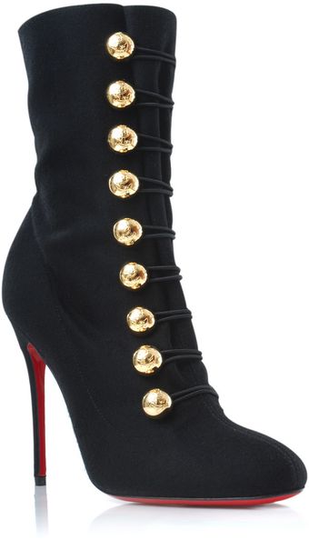 Christian Louboutin Ronfifi 100 Button Boots - Lyst