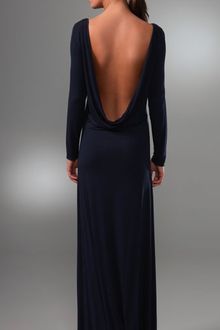 Navy Blue Maxi Dress on Penumbra Cowl Back Long Dress In Black   Lyst