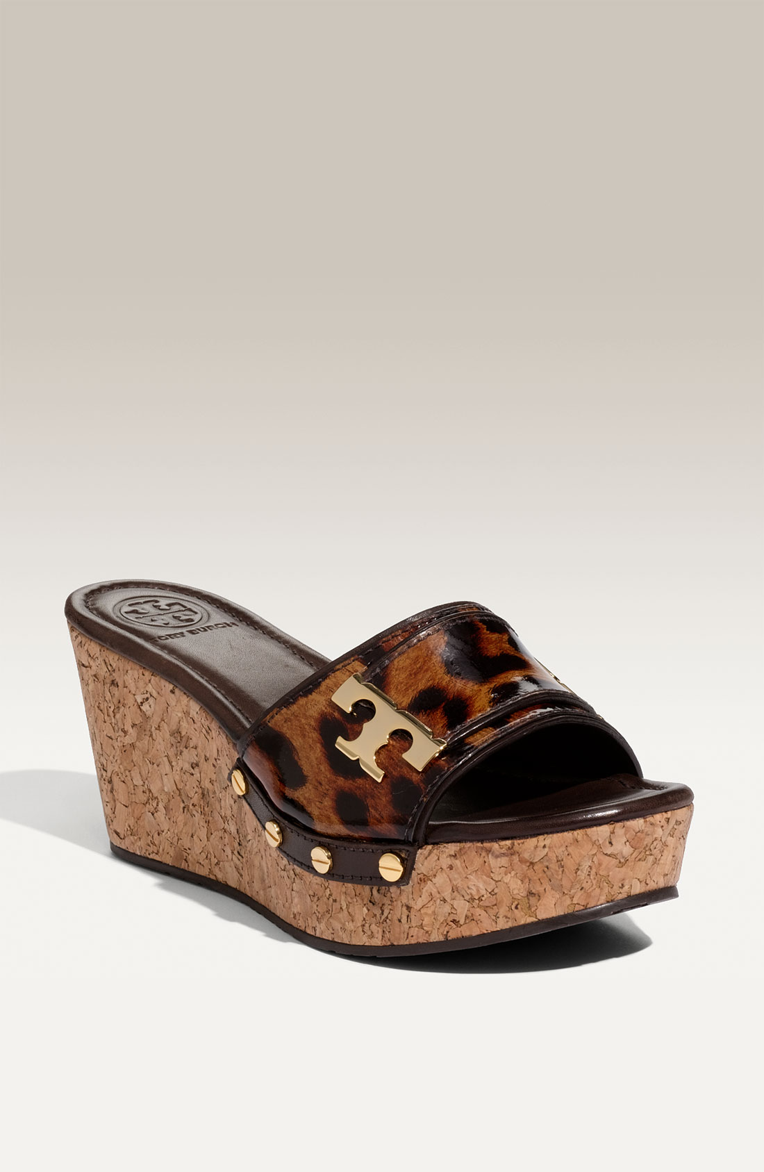 Tory Burch Pamela Wedge Sandal in Beige (natural/ coconut