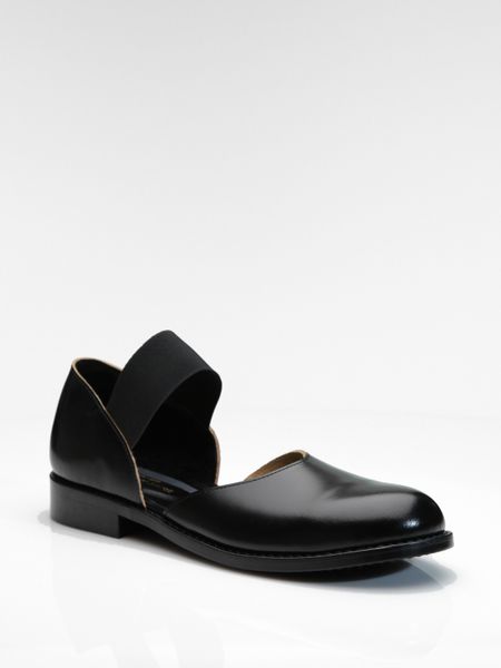 Comme Des Garçons Cdg Elastic Mary Jane Flats in Black - Lyst
