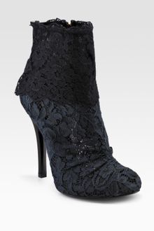 Dolce & Gabbana Lace Ankle Boots - Lyst