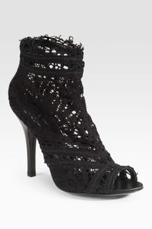 Dolce & Gabbana Lace Ankle Boots - Lyst
