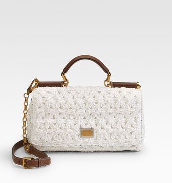 Dolce & Gabbana Miss New Sicily Raffia Top Handle Bag - Lyst