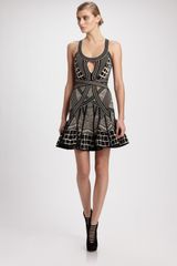 Hervé Léger Geometric Print A-line Dress