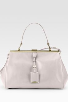 Jil Sander Madame Medium Frame Leather Top Handle Bag - Lyst