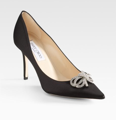 jewel choo samba jimmy pumps satin bow lyst