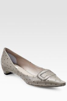 Marc Jacobs Stamped Ostrich Point-toe Pumps - Lyst