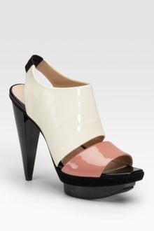 Pour La Victoire Patent Leather Sandals - Lyst