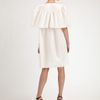 Yves Saint Laurent Cotton/silk Back Cape Dress in White - Lyst