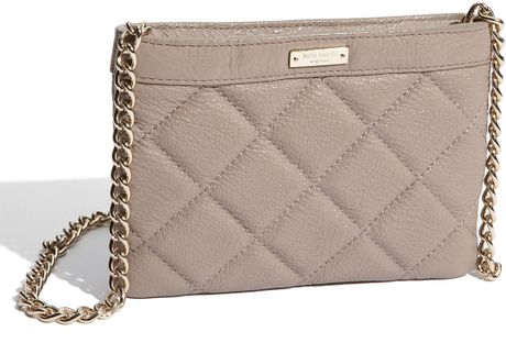 Kate Spade Gold Coast - Dolly Quilted Leather Crossbody Bag in Beige (grey) | Lyst