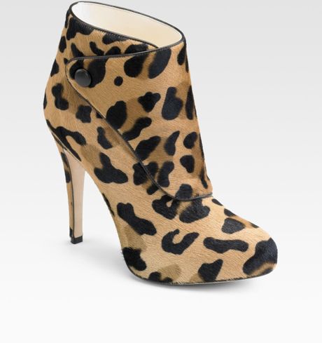 ... Atwood Leopard-print Haircalf Ankle Boots in Animal (leopard) | Lyst