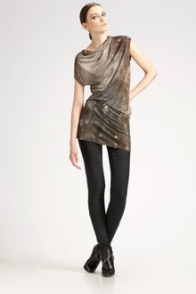 Helmut Lang Printed Jersey Top - Lyst