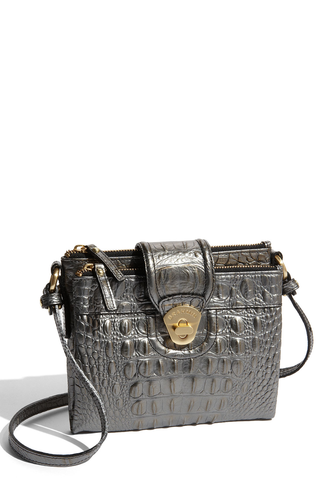 Brahmin Melborne Mojito Crossbody Bag in Silver (pewter) Lyst