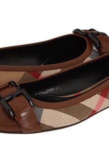Burberry Check Ballerinas - Lyst