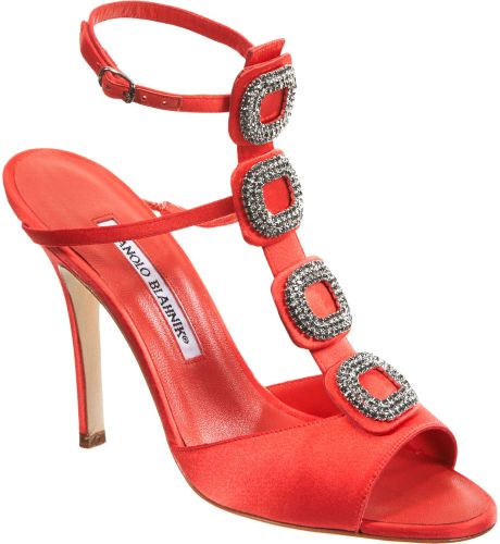 manolo blahnik red flats