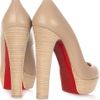 Christian Louboutin Bibi 140 Leather Pumps in Beige (nude) - Lyst