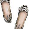 Miu Miu Bowembellished Python Ballerina Flats in Gray - Lyst