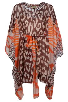Issa Printed Kaftan with Belt - Lyst