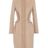 Fendi Ruffle Trim Coat in Beige (camel) - Lyst