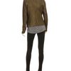 Vince Soft Leather Biker Jacket in Green (forest) - Lyst