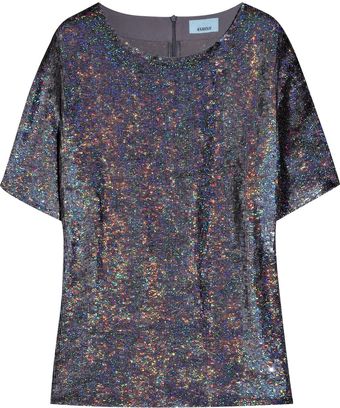 Ashish Sequined Silk-georgette T-shirt - Lyst
