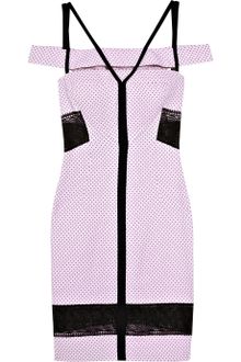 Versace Crepe and Tulle Mini Dress - Lyst