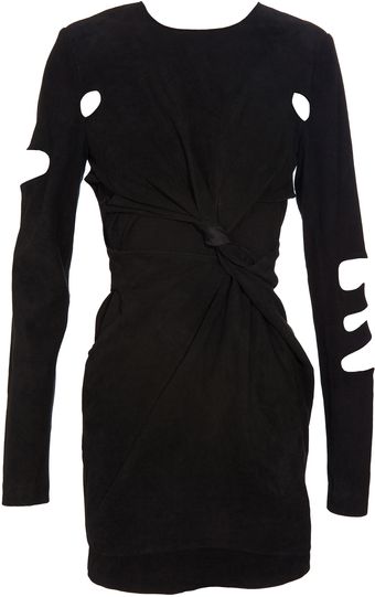 Preen Suede Cut-out Dress - Lyst