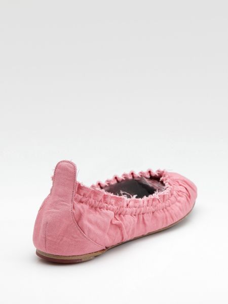 linen ballet flats