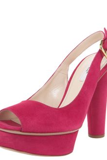 Prada Platform Slingback Sandal - Lyst