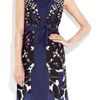 Yves Saint Laurent Printed Silk Crepe De Chine Dress in Blue (black) - Lyst