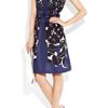 Yves Saint Laurent Printed Silk Crepe De Chine Dress in Blue (black) - Lyst