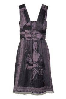 Burberry Prorsum Silk Crepon Printed Dress - Lyst
