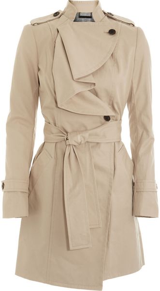 Diane Von Furstenberg Spy Ruffle Trench Coat - Lyst