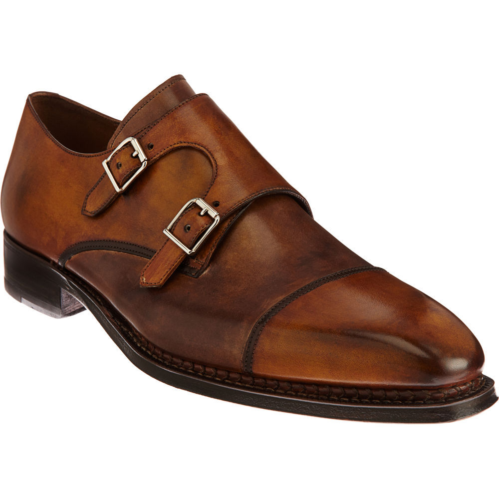 double monk brown shoes