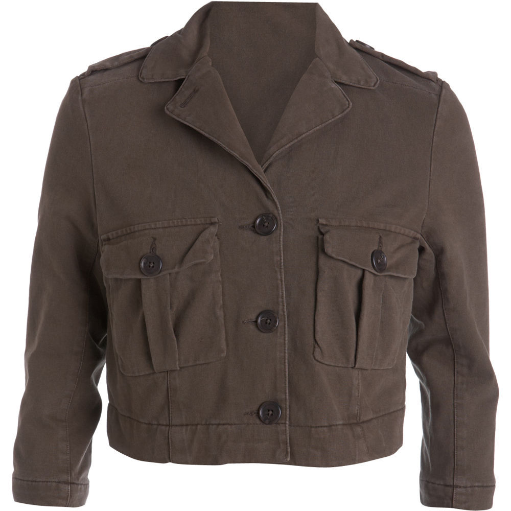 James Perse Cropped Military Jacket in Brown for Men (olive) Lyst