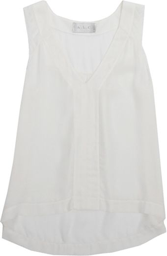 A.L.C. V-neck Silk Top - Lyst
