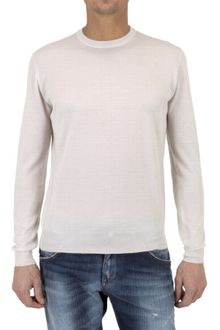 Ballantyne Round Neck Cashmere Knit Sweater - Lyst