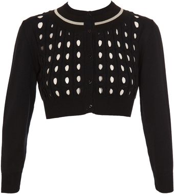  Cropped Knit Cardigan 
