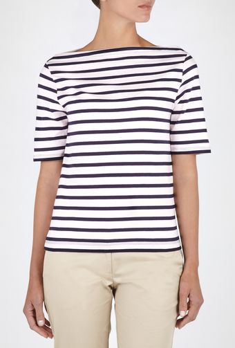 Farhi By Nicole Farhi Breton Pastel Stripe Tee - Lyst